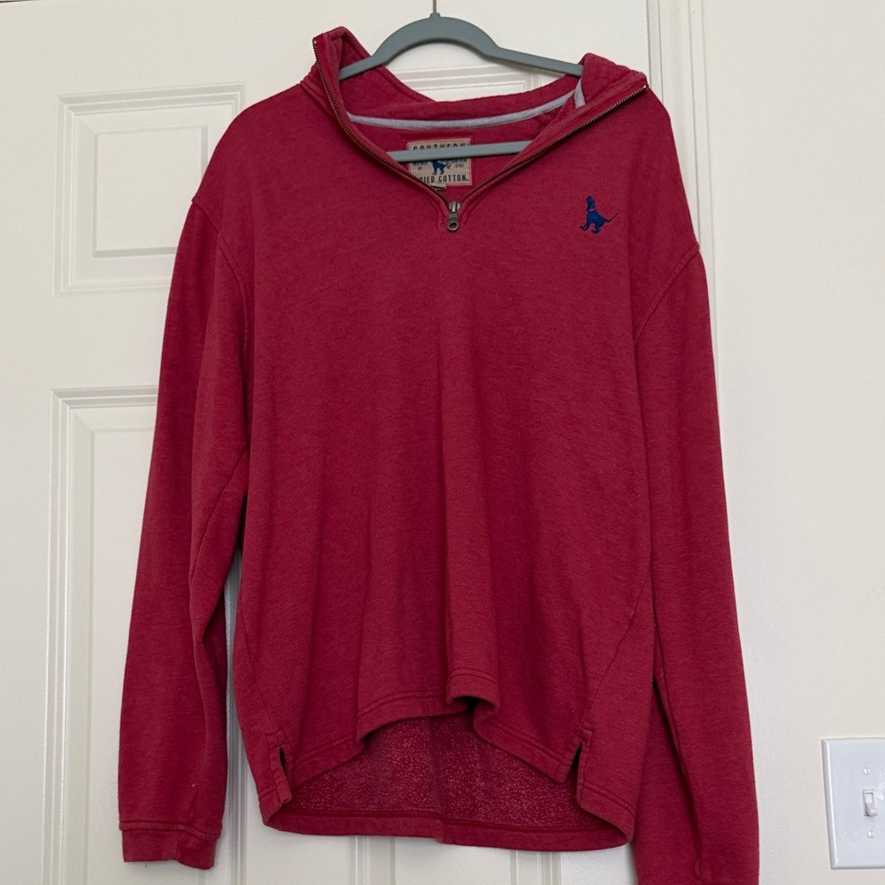 Southern Fried Cotton Crimson Quarter-Zip Pullover